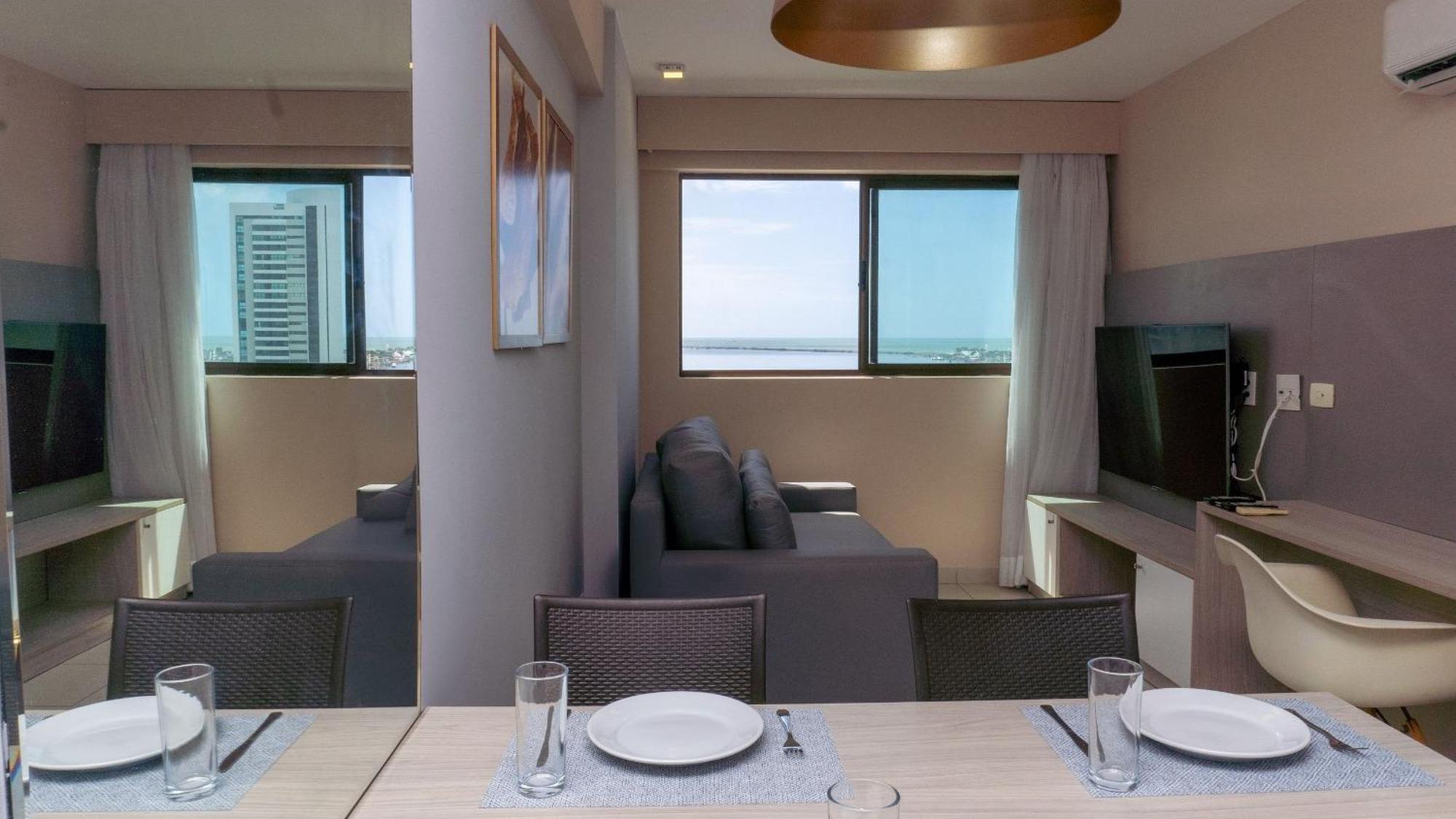 Flat Ao Lado Do Rio Mar No Edf Beach Class Excelsior Por Yolo Recife Kültér fotó